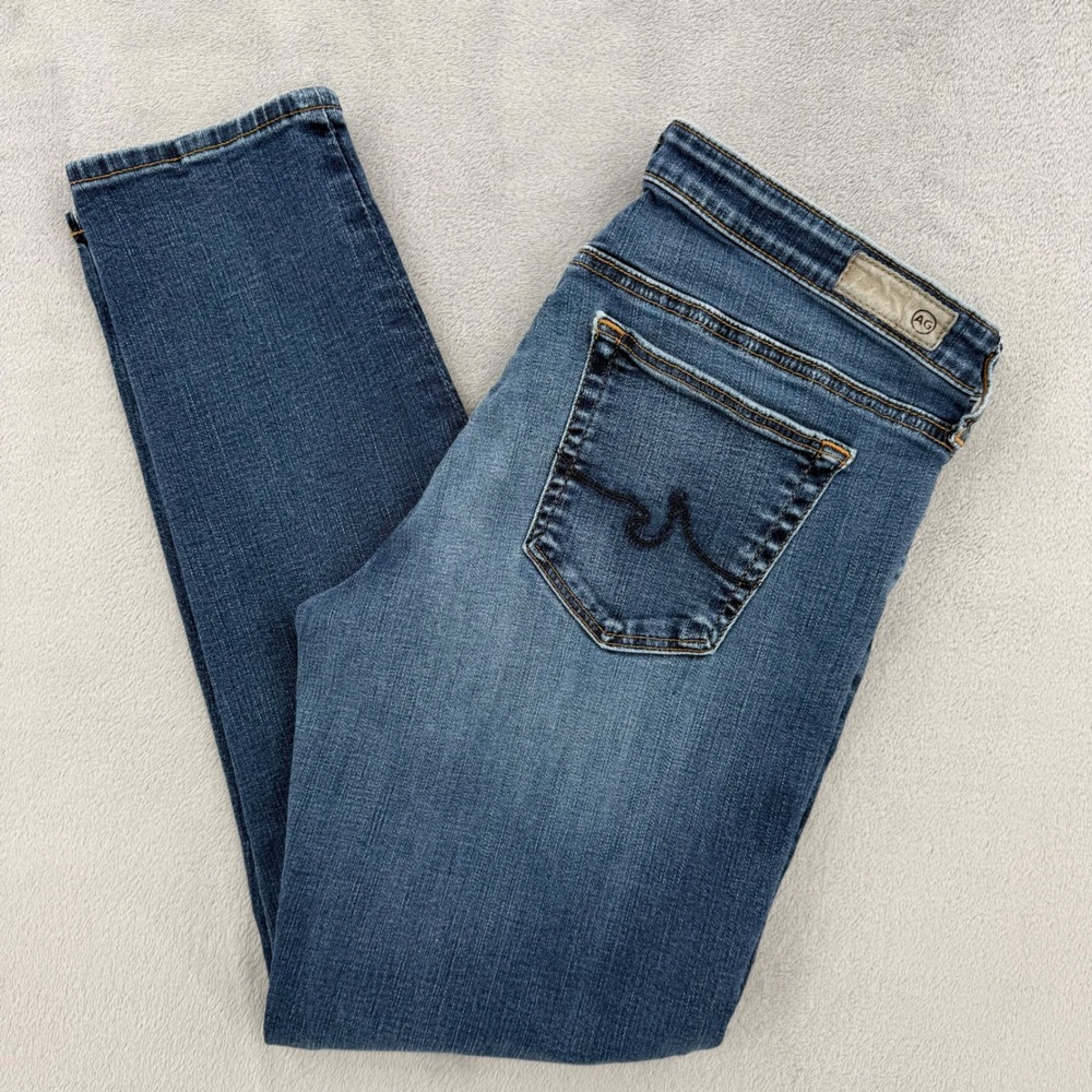 AG Adriano Goldschmied The Stevie Ankle Slim Straight Jeans Blue Women's Sz 32R
